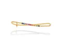 Capolavoro Rainbow Armband Gelbgold Saphir bunt – Armschmuck Armband aus 750 Gelbgold.