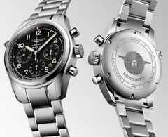 Longines Spirit Chronograph Automatik Edelstahl 42mm schwarzes Zifferblatt Metallband – Herrenuhren Chronograph aus Edelstahl. Das Gehäuse ist rund und silber. Das Edelstahlarmband ist silber. Das Zifferblatt ist arabisch Index und schwarz. – Ansicht 2