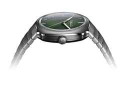 H. Moser & Cie. Streamliner Centre Seconds Matrix Green Automatic Edelstahl 40mm grünes Zifferblatt Metallband – Herrenuhren Uhr ohne Datum aus Edelstahl. Das Gehäuse ist rund und silber. Das Edelstahlarmband ist silber. Das Zifferblatt ist ein Index in grün. – Ansicht 3