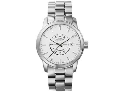 Mühle Glashütte Germanika II Herrenuhr GMT mit Datum silber – Herrenuhren Uhr mit Datum aus Edelstahl. Das Armband ist ein Edelstahlarmband. Der Zifferblatt ist ein Index.