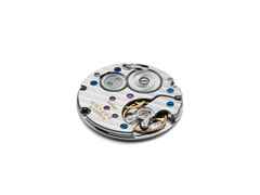 Nomos Glashütte Tetra 27 Champagner Handaufzug Edelstahl 27mm beiges Zifferblatt braunes Lederband – Damenuhren Uhr ohne Datum aus Edelstahl. Das Gehäuse ist quadratisch und silber. Das Lederarmband ist beige. Das Zifferblatt ist arabisch Index und beige. – Ansicht 5