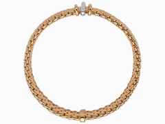 Fope Panorama Armband  mit 3 Ronden  Rosegold mit Brillanten – Armschmuck Armband aus 750 Rotgold. – Ansicht 2