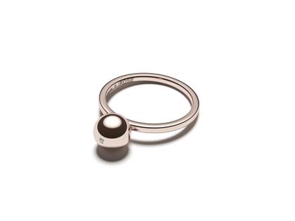 Niessing Now Galaxy  Ring  7mm Rose poliert mit Brillant – Ringe Ring aus Silber-Gold Legierung - 90 S.