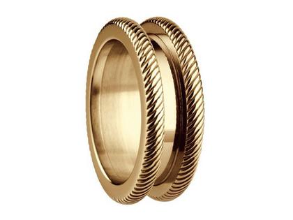 Bering Arctic Symphony Außenring schmal Zopfmuster Edelstahl IP Gelb – Ringe Ring aus Edelstahl, IP beschichtet und und .