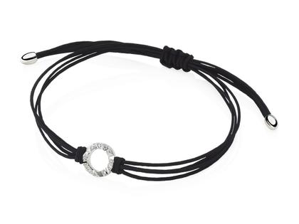 Schmuckwerk Alpen Armband schwarz Weißgold – Armschmuck Armband aus 750 Weißgold.