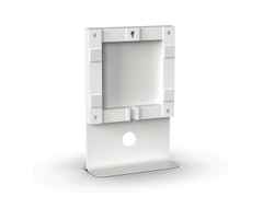 Qlocktwo Earth 45 STAND WHITE Edelstahl mit weißer Halterung – Weitere Accessoires Sonstige Accessoires in silber und aus Edelstahl und Kunststoff.