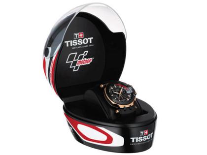 Tissot T-Race MotoGP             2018 Chronograph Limited Edition  Quarz – Herrenuhren Chronograph aus Edelstahl und PVD beschichtet. Das Gehäuse ist rund und roségold. Das Kautschuk / Kunststoff / Silikon Armband ist schwarz. Das Zifferblatt ist ein Index in schwarz. – Ansicht 3