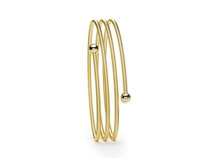 Niessing Colette C Embrace Armreif 3-fach Classic Yellow mit Besatz – Armschmuck Armreif aus 750 Gelbgold.