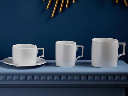 Meissen MUG Collection Big Mug Henkelbecher "Blue Orchid" weiß – Porzellanwaren Tafelporzellan in weiß und aus Porzellan. – Ansicht 4