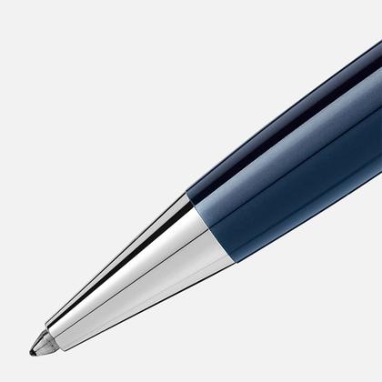 Montblanc Around the World in 80 Days Classique Kugelschreiber blau – Schreibgeräte Kugelschreiber aus Edelharz und und platiniert. – Ansicht 2