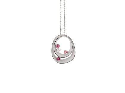 Cammilli Firenze Dune Color Collierkette White Ice mit Brillanten 0,100ct – Halsschmuck Collierkette aus 750 Weißgold.