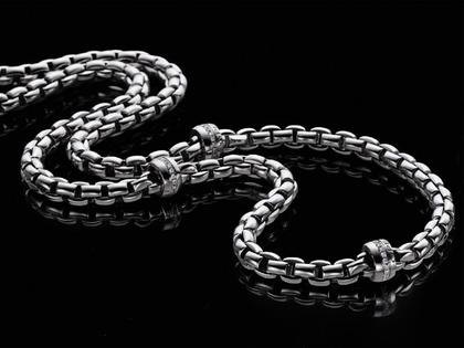 Fope FlexIt Collier mit Brillanten Weißgold – Halsschmuck Collier aus 750 Weißgold.