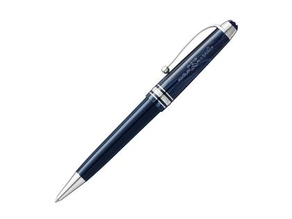 Montblanc The Origin Collection Midsize Kugelschreiber dunkelblaues Edelharz platinumbeschichtet – Schreibgeräte Kugelschreiber in blau und aus Edelharz und platiniert. – Ansicht 4