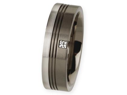 Ernstes Design Ring Nr. 108 R94 – Ringe Ring mit Besatz aus Titan, 950 Platin und und .