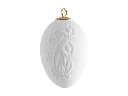 Meissen Osterei mit Relief Gänseblümchen – Porzellanwaren Porzellandekoration in weiß und aus Porzellan.