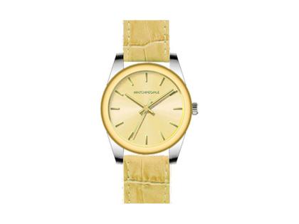 Watchpeople Brown Sugar Audrey Quarz Edelstahl 34mm gelbes Zifferblatt gelbes Lederband – Damenuhren Uhr mit Datum aus Edelstahl, Leder und PVD beschichtet. Das Gehäuse ist rund und silber. Das Lederarmband ist gelb. Das Zifferblatt ist ein Index in gelb.