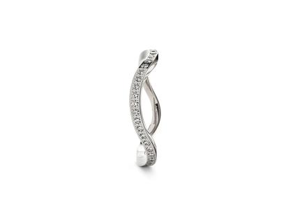 Niessing Setario Wave Brillant Ring Fine Gray mit Brillanten – Ringe Ring mit Besatz aus 750 Weißgold.
