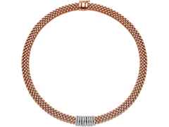 Fope Panorama Collier Roségold mit Brillanten – Halsschmuck Collier aus 750 Rotgold. – Ansicht 2