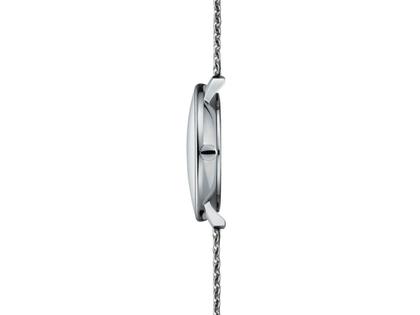 Sternglas Naos Quarz Edelstahl 38mm blaues Zifferblatt Edelstahlband – Herrenuhren Uhr mit Datum aus Edelstahl. Das Gehäuse ist rund und silber. Das Edelstahlarmband ist silber. Das Zifferblatt ist ein Index in blau. – Ansicht 3
