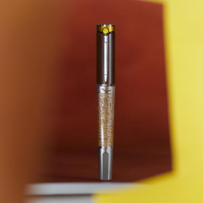 Montblanc 2023 Masters of Art Homage to Vincent Van Gogh Füllfederhalter 4810 Limited Edition – Schreibgeräte Füllfederhalter in orange und aus 750 Gelbgold und rhodiniert. – Ansicht 8