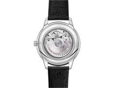 Omega De Ville Prestige Automatik Edelstahl 41mm silbernes Zifferblatt schwarzes Lederband – Herrenuhren Uhr mit Datum aus Edelstahl. Das Gehäuse ist rund und silber. Das Lederarmband Kroko / Alligator ist schwarz. Das Zifferblatt ist römisch Index und silber. – Ansicht 2