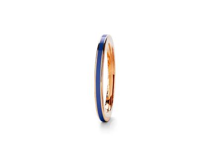 Niessing Setario Line Ring Classic Red mit dunkelblauer Emaille – Ringe Ring aus 750 Rotgold, Emaille und und .