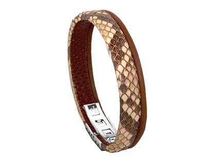 Armschmuck Armband aus Edelstahl, Kautschuk und und .