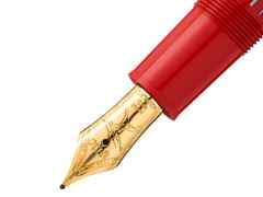 Montblanc Meisterstück X Olympic Heritage Paris 1924 LeGrand Füllfederhalter M rotes Edelharz vergoldet – Schreibgeräte Füllfederhalter in rot und aus 585 Gelbgold, Edelharz, Metall und vergoldet. – Ansicht 5