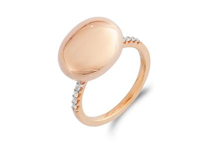 Nanis Sunset "Dancing Èlite" Ring groß Roségold mit Brillanten 0,120 ct – Ringe Ring in roségold und aus 750 Rotgold.