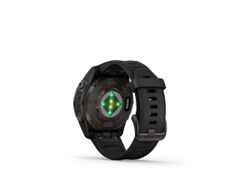 Garmin epix Pro Sapphire Titan carbongrau beschichtet 42 mm Kautschukband schwarz – Herrenuhren Uhr Multifunktion aus DLC beschichtet, Kautschuk und Titan. Das Gehäuse ist rund und schwarz. Das Kautschuk / Kunststoff / Silikon Armband ist schwarz. Das Zifferblatt ist digital und schwarz. – Ansicht 6
