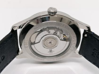 Gucci Automatik YA126347 G-Timeless blau Lederband Full Set 
