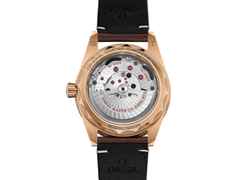 Omega Seamaster 300 Automatik Bronze 41mm braunes Zifferblatt braunes Lederband – Herrenuhren Uhr ohne Datum aus Bronze, Edelstahl und Keramik. Das Gehäuse ist rund und bronze. Das Lederarmband ist braun. Das Zifferblatt ist arabisch Index und braun. – Ansicht 2