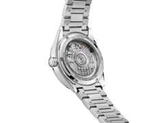 TAG Heuer Carrera Date Automatik Edelstahl 36mm pinkes Zifferblatt mit Brillanten Metallband – Damenuhren Uhr mit Datum aus Edelstahl. Das Gehäuse ist rund und silber. Das Edelstahlarmband ist silber. Das Zifferblatt ist ein Index in rosa. – Ansicht 3