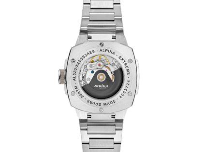 Alpina Alpiner Extreme Automatik Edelstahl 39mm beiges Zifferblatt Metallband – Herrenuhren Uhr mit Datum aus Edelstahl. Das Gehäuse ist rund und silber. Das Edelstahlarmband ist silber. Das Zifferblatt ist ein Index in beige. – Ansicht 2