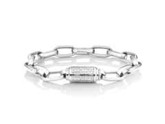 Capolavoro Love Lock 02 Armband Weißgold 17cm mit Brillanten 0,033ct – Armschmuck Armband aus 750 Weißgold.
