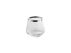 Sonja Quandt Whiskyglas "Avantgarde" mit Silberrand – Silberwaren Silber Glas aus 925 Silber.