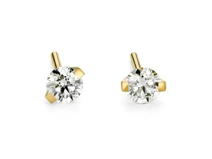 Niessing Princess Ohrstecker mit Krappenfassung 5,0mm Gelbgold 0,46ct TW vsi – Ohrschmuck Ohrstecker aus 750 Gelbgold.