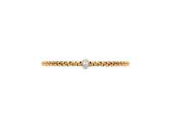 Fope Eka Tiny Flex'It Armband Gelbgold mit 1 Weißgold-Ronde und Brillanten 0,12ct flexibel – Armschmuck Armband aus 750 Gelbgold, 750 Weißgold und und . – Ansicht 3