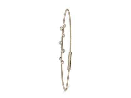 Niessing Artist Armband mit Anhänger 32 mm Sand Gray – Armschmuck Armband aus 750 Weißgold.