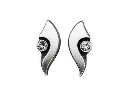 Nordform Design 19 Ohrstecker mit Bergkristall – Ohrschmuck Ohrstecker aus 925 Silber.
