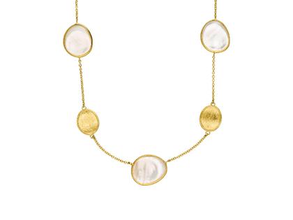 Elaine Firenze Collier Gelbgold Perlmutt 45cm – Halsschmuck Collier aus 585 Gelbgold.