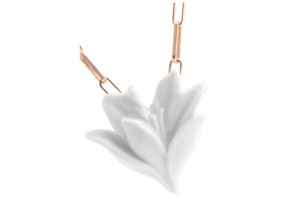 Meissen Bloom Collection Collier "Blüte" Silber rosévergoldet – Halsschmuck Collier aus 925 Silber vergoldet, Porzellan und und . – Ansicht 2