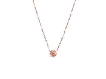 Pesavento Pixel Collier  Silber rosévergoldet – Halsschmuck Kette mit Anhänger aus 750 Rotgold, 925 Silber und und .