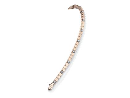 Henrich & Denzel Amila Armband  Roségold mit Brillanten schmal – Armschmuck Armband aus 750 Rotgold.
