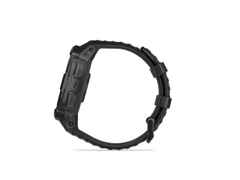 Garmin Instinct 2X Solar Tactical faserverstärktes Polymer schwarz 50 mm Kautschukband schwarz – Damenuhren Uhr Multifunktion aus Kautschuk und Kunststoff. Das Gehäuse ist rund und schwarz. Das Kautschuk / Kunststoff / Silikon Armband ist schwarz. Das Zifferblatt ist digital und schwarz. – Ansicht 3