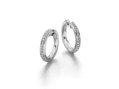 Henrich & Denzel Favorita Finely Platin Creolen mit Brillanten – Ohrschmuck Creolen aus 950 Platin.