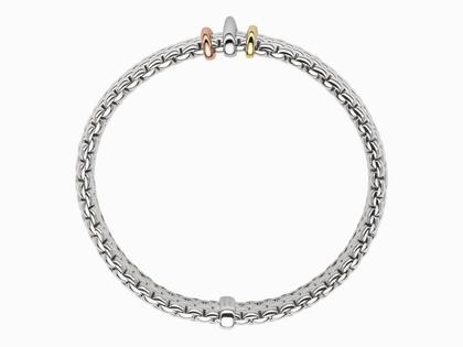 Fope Panorama Armband  mit 3 Ronden   Weißgold – Armschmuck Armband aus 750 Weißgold. – Ansicht 2
