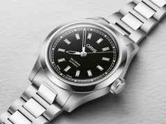 Oris Big Crown Automatik Edelstahl 34mm schwarzes Zifferblatt mit Diamanten Metallband – Damenuhren Uhr ohne Datum aus Edelstahl. Das Gehäuse ist rund und silber. Das Edelstahlarmband ist silber. Das Zifferblatt ist ein Index in schwarz. – Ansicht 3