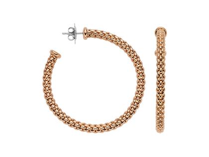 Fope Essentials Creole Roségold groß – Ohrschmuck Creolen aus 750 Rotgold, 750 Weißgold und und .