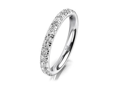 Meister Memoirering Platin mit Brillanten 0,560ct halbausgefasst – Ringe Ring mit Besatz aus 950 Platin.